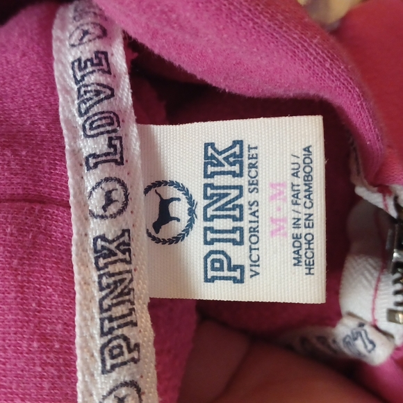 Pink Victoria Secret hoodie size medium - Picture 4 of 9